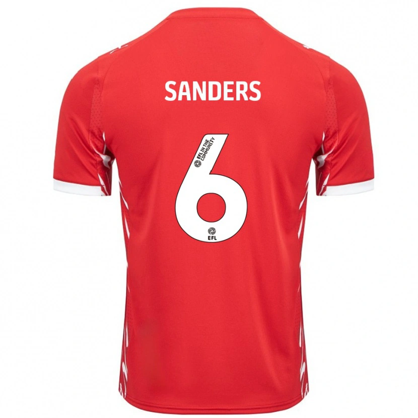 Danxen Herren Max Sanders #6 Rot Weiß Heimtrikot Trikot 2025/26 T-Shirt Schweiz