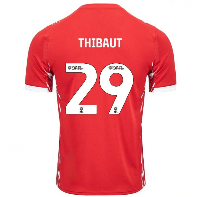 Danxen Herren Adrien Thibaut #29 Rot Weiß Heimtrikot Trikot 2025/26 T-Shirt Schweiz