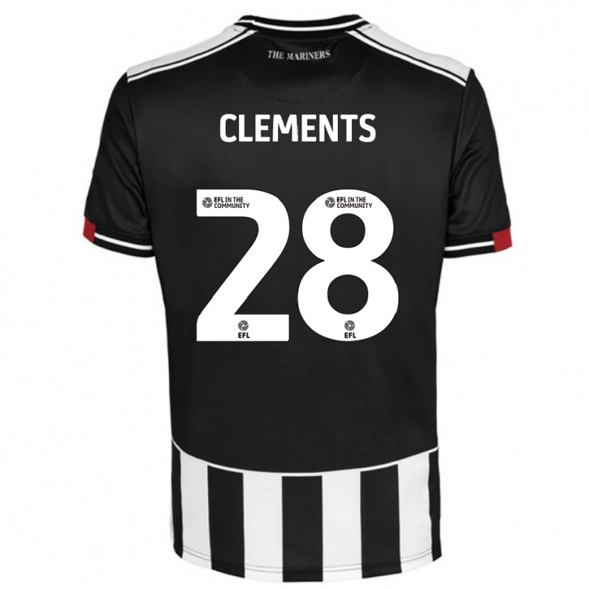 Danxen Herren Charlie Clements #28 Schwarz Weiß Rot Heimtrikot Trikot 2025/26 T-Shirt Schweiz
