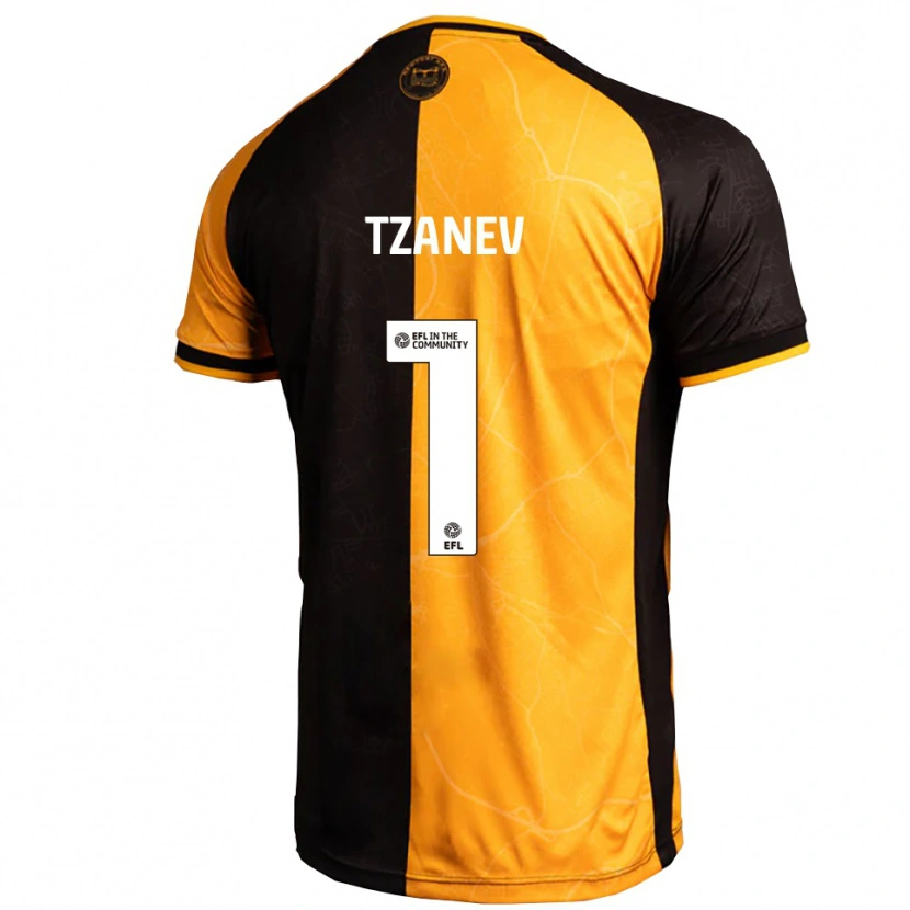 Danxen Herren Nik Tzanev #1 Gelb Schwarz Heimtrikot Trikot 2025/26 T-Shirt Schweiz