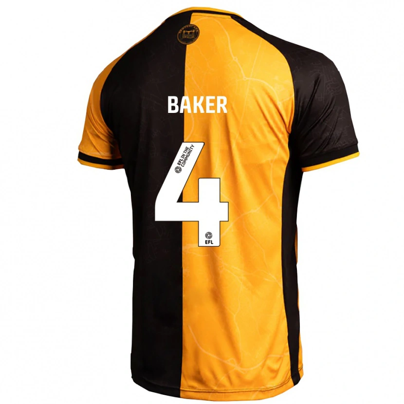 Danxen Herren Matthew Baker #4 Gelb Schwarz Heimtrikot Trikot 2025/26 T-Shirt Schweiz
