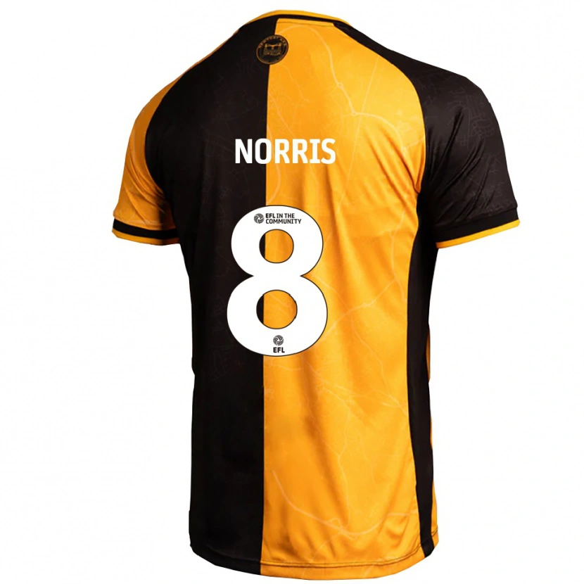 Danxen Herren Jac Norris #8 Gelb Schwarz Heimtrikot Trikot 2025/26 T-Shirt Schweiz