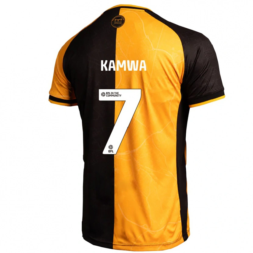 Danxen Herren Bobby Kamwa #7 Gelb Schwarz Heimtrikot Trikot 2025/26 T-Shirt Schweiz