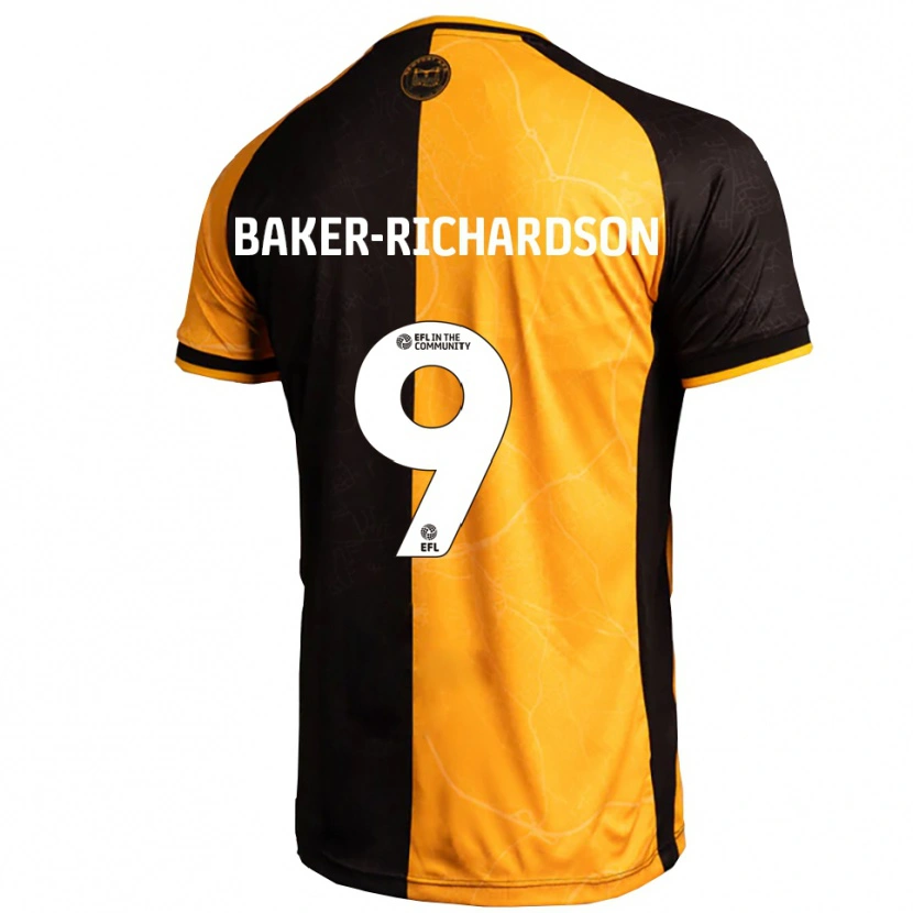 Danxen Herren Courtney Baker-Richardson #9 Gelb Schwarz Heimtrikot Trikot 2025/26 T-Shirt Schweiz