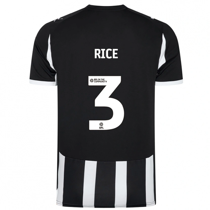 Danxen Herren Alfie Rice #3 Schwarz Weiß Heimtrikot Trikot 2025/26 T-Shirt Schweiz