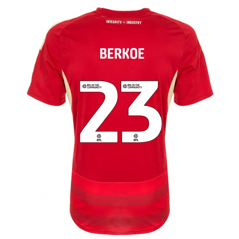 Danxen Herren Kevin Berkoe #23 Rot Weiß Heimtrikot Trikot 2025/26 T-Shirt Schweiz