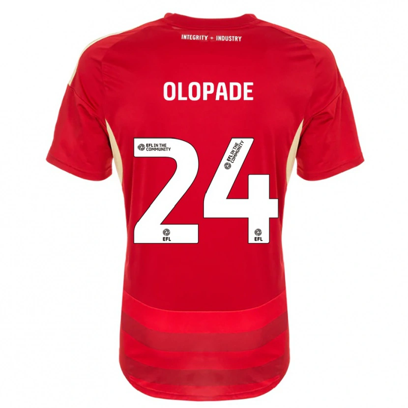 Danxen Herren Tosin Olopade #24 Rot Weiß Heimtrikot Trikot 2025/26 T-Shirt Schweiz