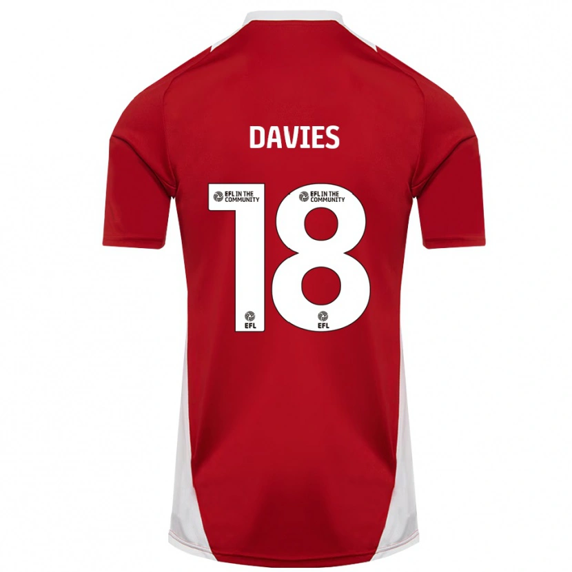 Danxen Herren Libby Davies #18 Rot Weiß Gold Heimtrikot Trikot 2025/26 T-Shirt Schweiz