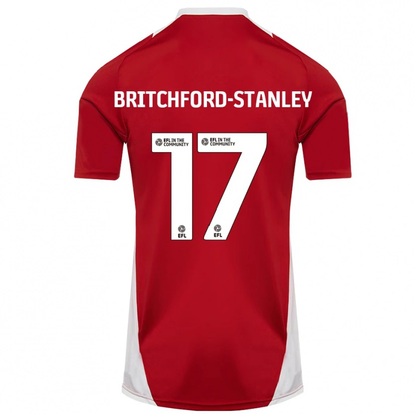 Danxen Herren Conor Britchford-Stanley #17 Rot Weiß Gold Heimtrikot Trikot 2025/26 T-Shirt Schweiz