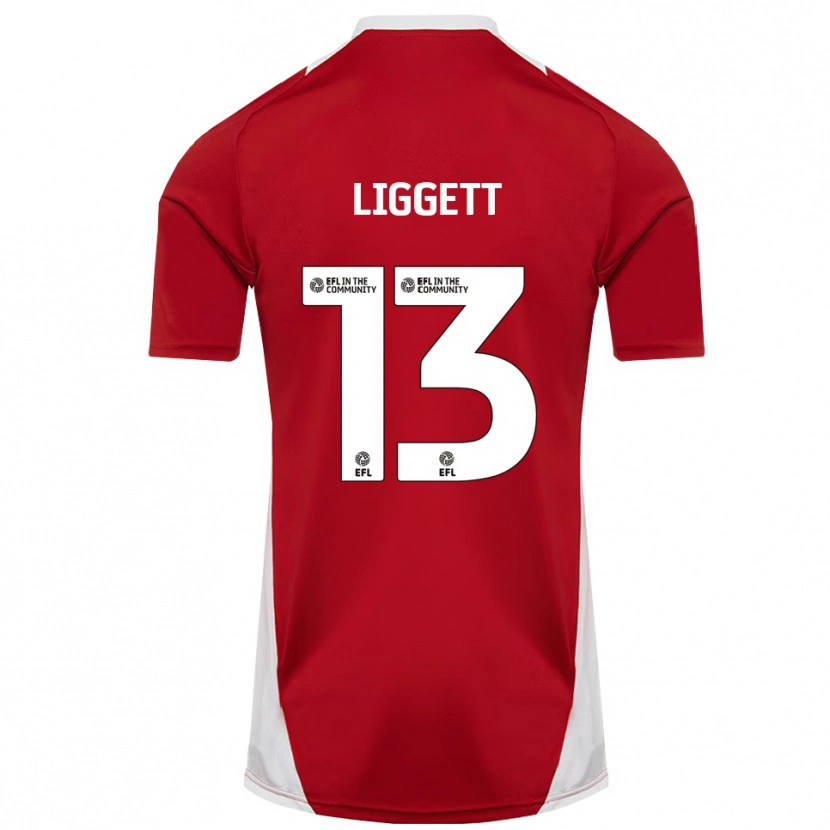 Danxen Herren Lacy Liggett #13 Rot Weiß Gold Heimtrikot Trikot 2025/26 T-Shirt Schweiz