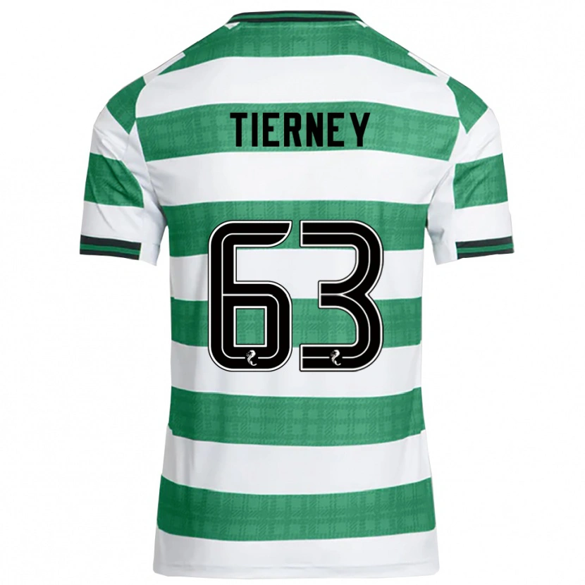Danxen Herren Kieran Tierney #63 Grün Weiß Heimtrikot Trikot 2025/26 T-Shirt Schweiz