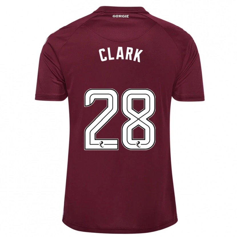Danxen Herren Zander Clark #28 Burgunderrot Weiß Heimtrikot Trikot 2025/26 T-Shirt Schweiz