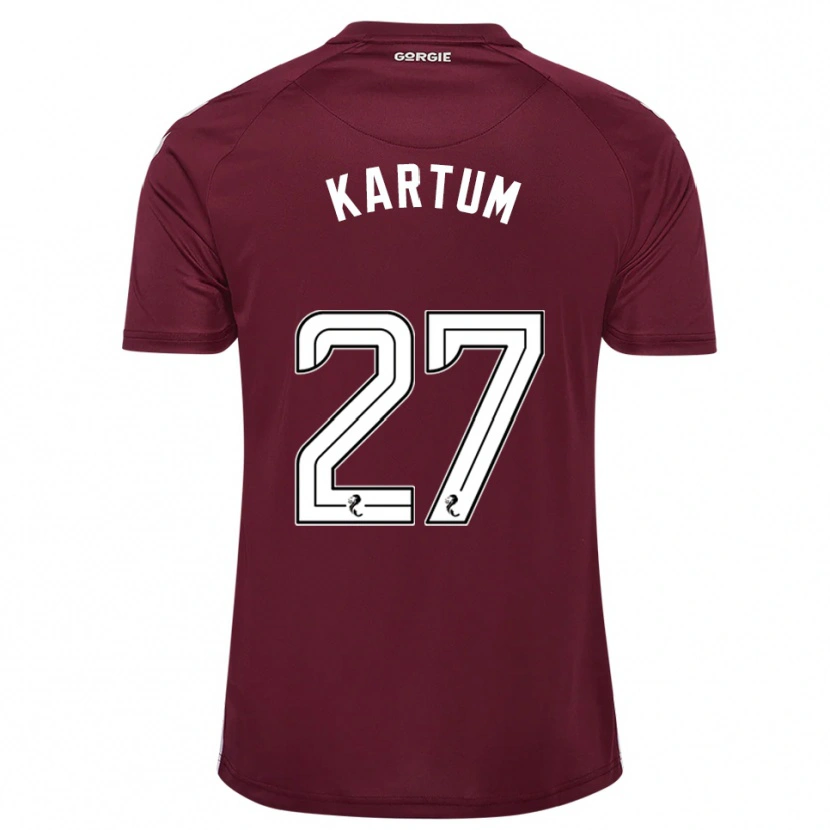 Danxen Herren Sander Kartum #27 Burgunderrot Weiß Heimtrikot Trikot 2025/26 T-Shirt Schweiz