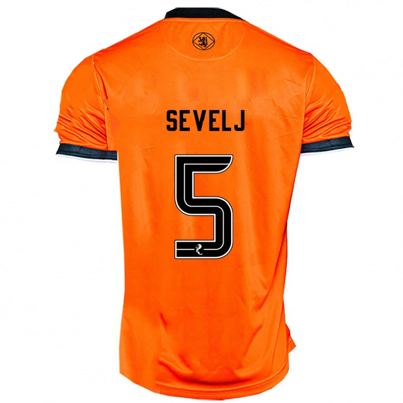 Danxen Herren Vicko Sevelj #5 Orange Schwarz Heimtrikot Trikot 2025/26 T-Shirt Schweiz