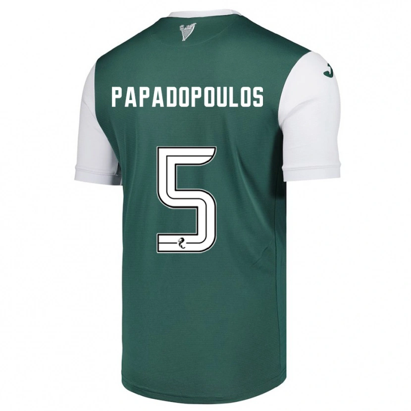Danxen Herren Stacey Papadopoulos #5 Grün Weiß Heimtrikot Trikot 2025/26 T-Shirt Schweiz