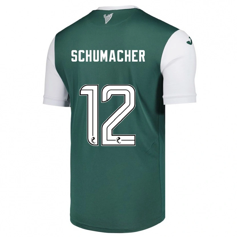 Danxen Herren Noa Schumacher #12 Grün Weiß Heimtrikot Trikot 2025/26 T-Shirt Schweiz