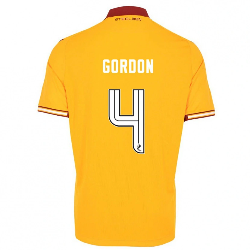 Danxen Herren Liam Gordon #4 Gelb Burgunderrot Heimtrikot Trikot 2025/26 T-Shirt Schweiz
