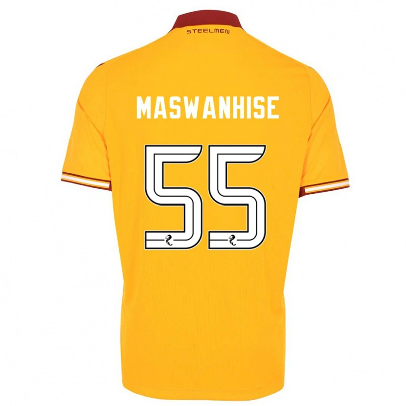 Danxen Herren Tawanda Maswanhise #55 Gelb Burgunderrot Heimtrikot Trikot 2025/26 T-Shirt Schweiz