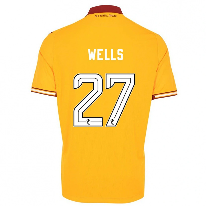 Danxen Herren Dylan Wells #27 Gelb Burgunderrot Heimtrikot Trikot 2025/26 T-Shirt Schweiz