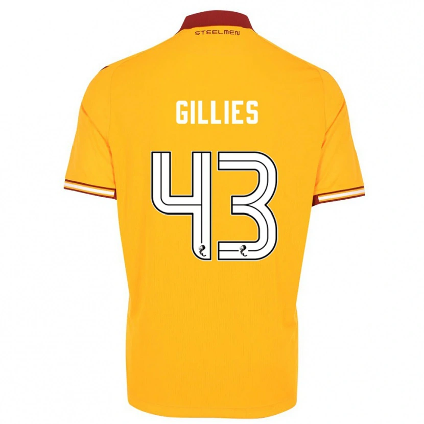 Danxen Herren Jay Gillies #43 Gelb Burgunderrot Heimtrikot Trikot 2025/26 T-Shirt Schweiz