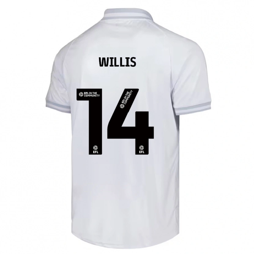 Danxen Herren Nathan Willis #14 Weiß Grau Schwarz Auswärtstrikot Trikot 2025/26 T-Shirt Schweiz