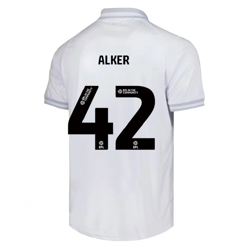 Danxen Herren Luke Alker #42 Weiß Grau Schwarz Auswärtstrikot Trikot 2025/26 T-Shirt Schweiz