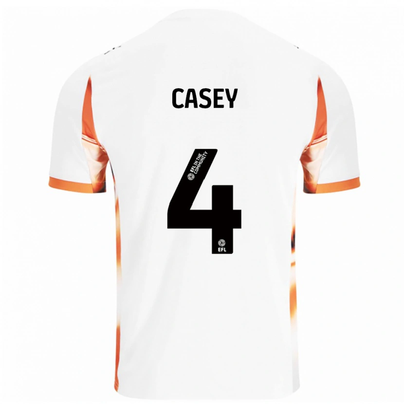 Danxen Herren Oliver Casey #4 Weiß Orange Schwarz Auswärtstrikot Trikot 2025/26 T-Shirt Schweiz