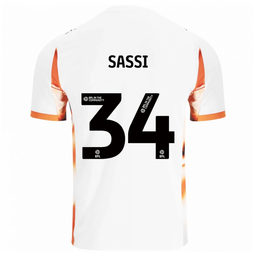 Danxen Herren Dan Sassi #34 Weiß Orange Schwarz Auswärtstrikot Trikot 2025/26 T-Shirt Schweiz