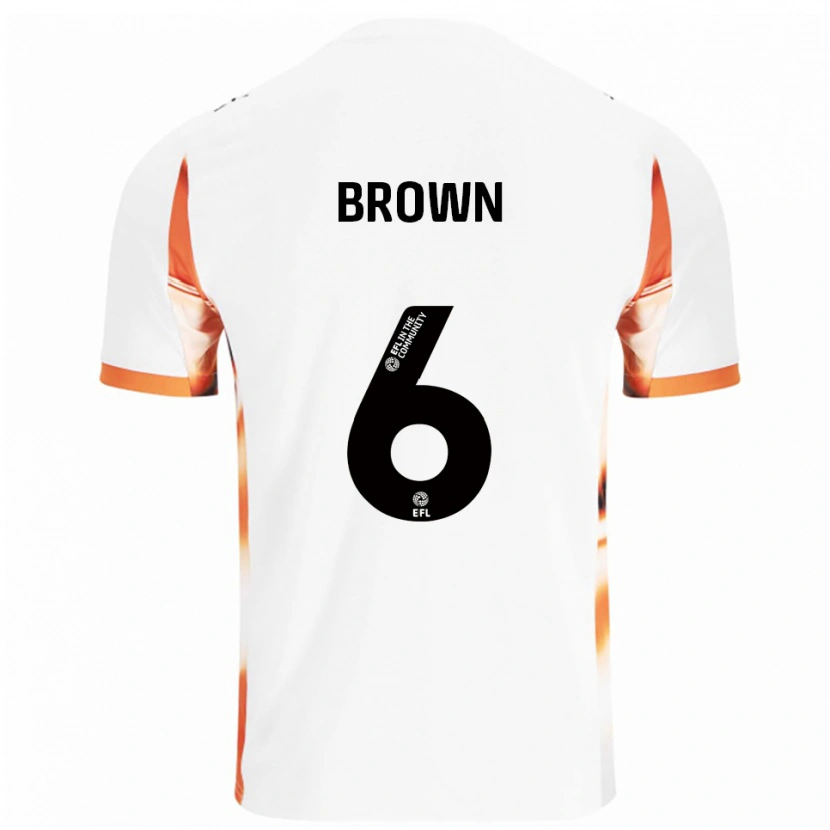 Danxen Herren Jordan Brown #6 Weiß Orange Schwarz Auswärtstrikot Trikot 2025/26 T-Shirt Schweiz