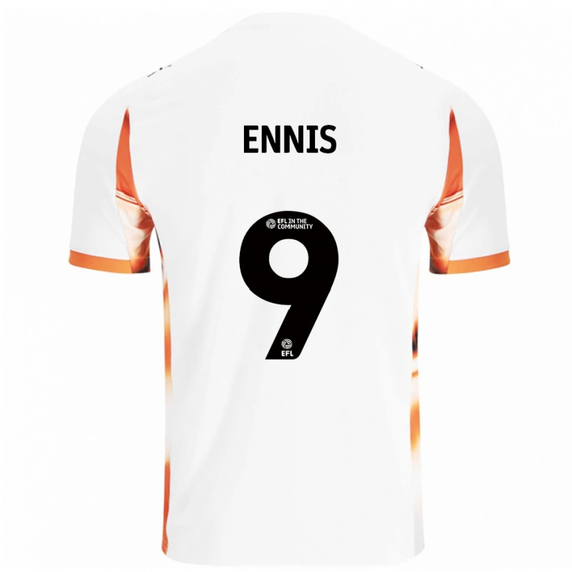 Danxen Herren Niall Ennis #9 Weiß Orange Schwarz Auswärtstrikot Trikot 2025/26 T-Shirt Schweiz