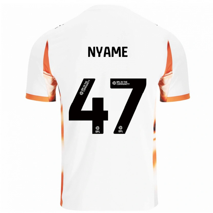 Danxen Herren Josh Nyame #47 Weiß Orange Schwarz Auswärtstrikot Trikot 2025/26 T-Shirt Schweiz