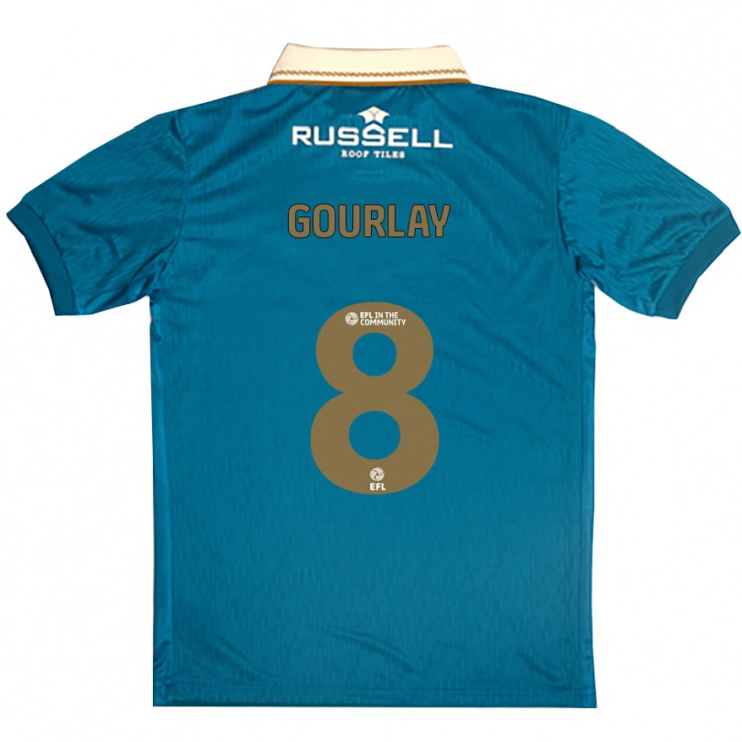 Danxen Herren Elisha Gourlay #8 Himmelblau Weiß Auswärtstrikot Trikot 2025/26 T-Shirt Schweiz