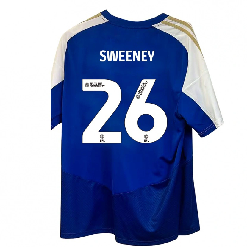 Danxen Herren Pierce Sweeney #26 Blau Weiß Gold Auswärtstrikot Trikot 2025/26 T-Shirt Schweiz