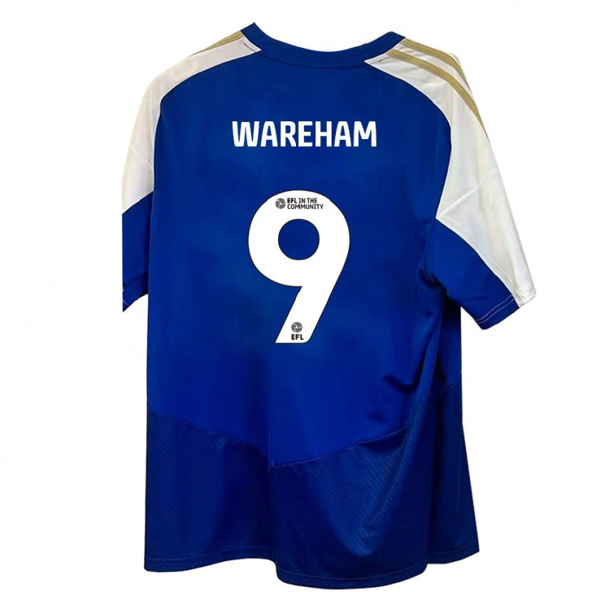 Danxen Herren Jayden Wareham #9 Blau Weiß Gold Auswärtstrikot Trikot 2025/26 T-Shirt Schweiz