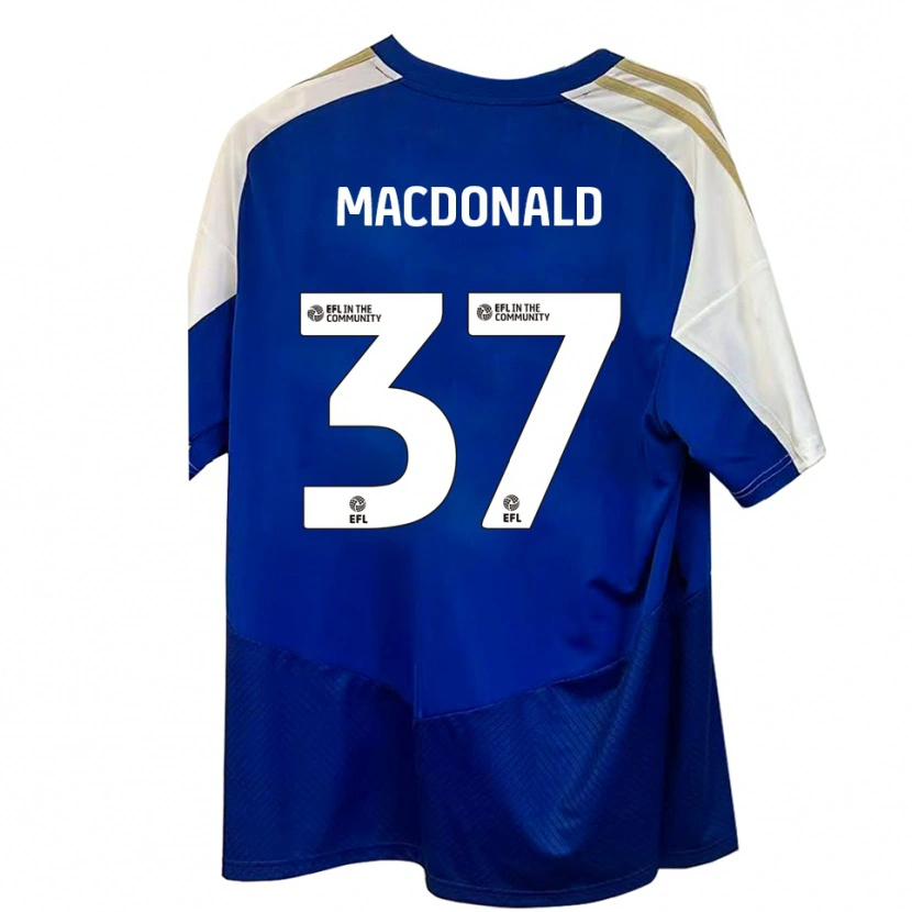 Danxen Herren Shaun Macdonald #37 Blau Weiß Gold Auswärtstrikot Trikot 2025/26 T-Shirt Schweiz