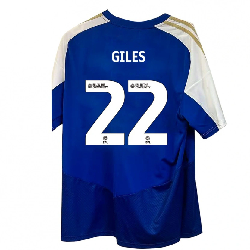 Danxen Herren Olivia Giles #22 Blau Weiß Gold Auswärtstrikot Trikot 2025/26 T-Shirt Schweiz