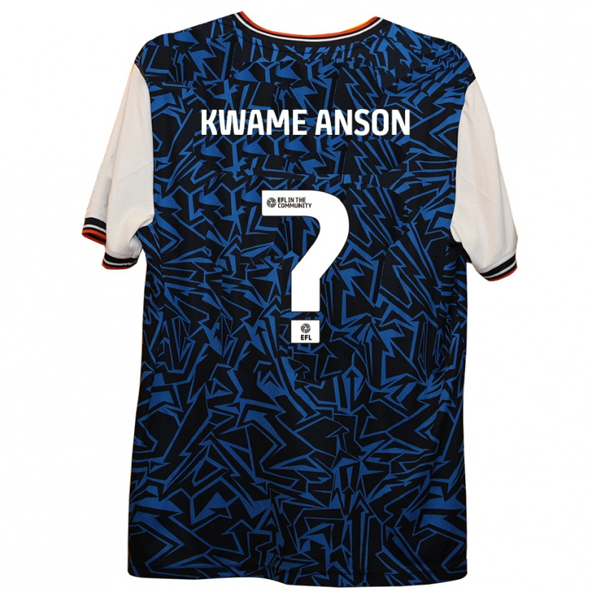 Danxen Herren Enoch Kwame Anson #0 Blau Schwarz Weiß Auswärtstrikot Trikot 2025/26 T-Shirt Schweiz