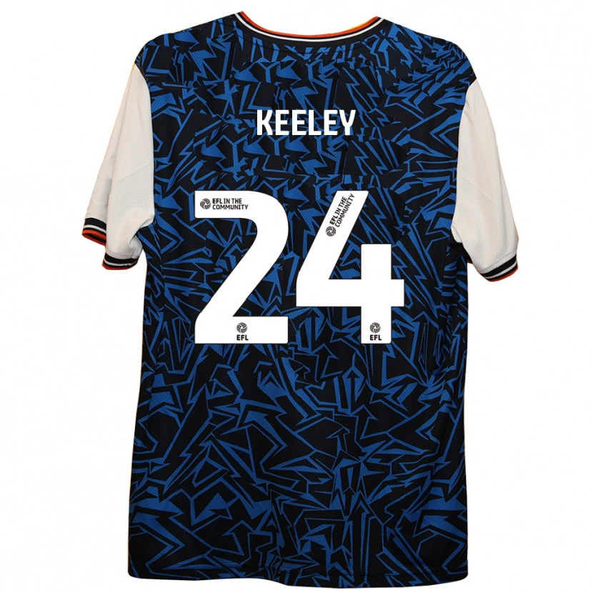 Danxen Herren Josh Keeley #24 Blau Schwarz Weiß Auswärtstrikot Trikot 2025/26 T-Shirt Schweiz