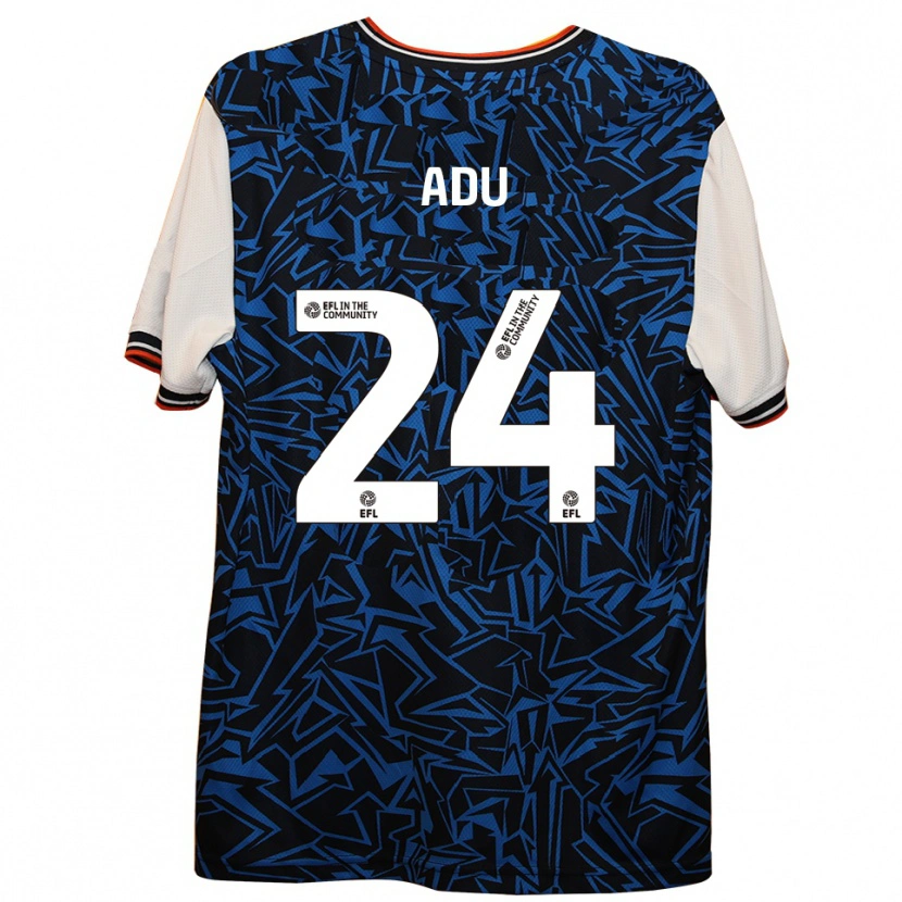 Danxen Herren Bridget Adu #24 Blau Schwarz Weiß Auswärtstrikot Trikot 2025/26 T-Shirt Schweiz