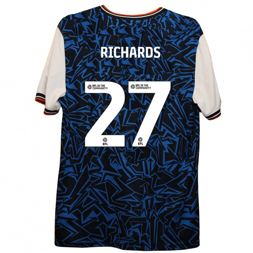 Danxen Herren Jake Richards #27 Blau Schwarz Weiß Auswärtstrikot Trikot 2025/26 T-Shirt Schweiz