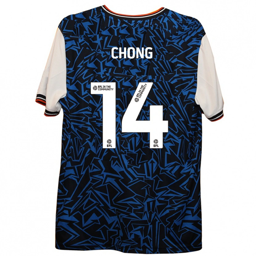 Danxen Herren Tahith Chong #14 Blau Schwarz Weiß Auswärtstrikot Trikot 2025/26 T-Shirt Schweiz