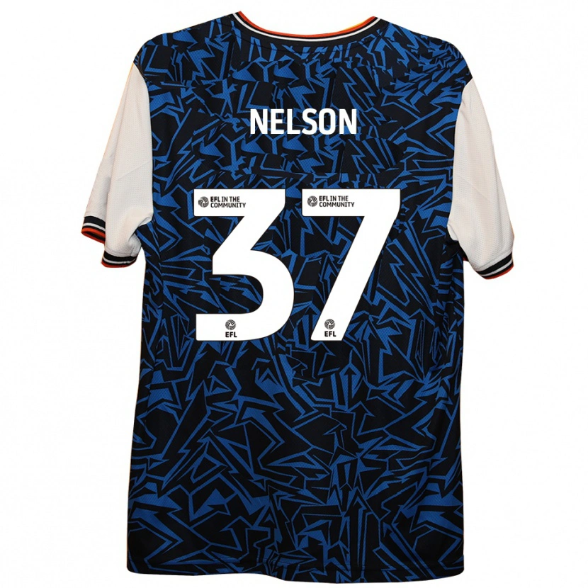 Danxen Herren Zack Nelson #37 Blau Schwarz Weiß Auswärtstrikot Trikot 2025/26 T-Shirt Schweiz