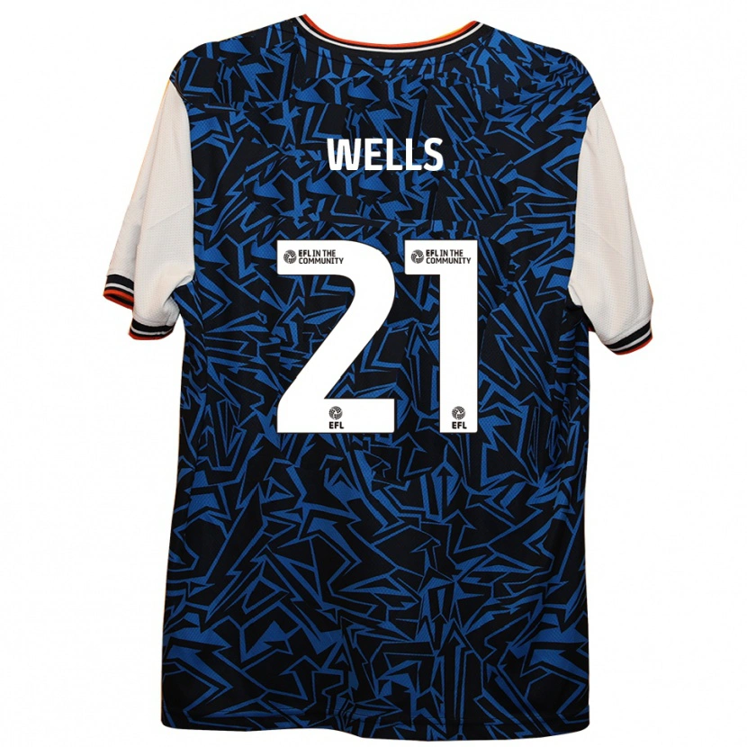Danxen Herren Nahki Wells #21 Blau Schwarz Weiß Auswärtstrikot Trikot 2025/26 T-Shirt Schweiz
