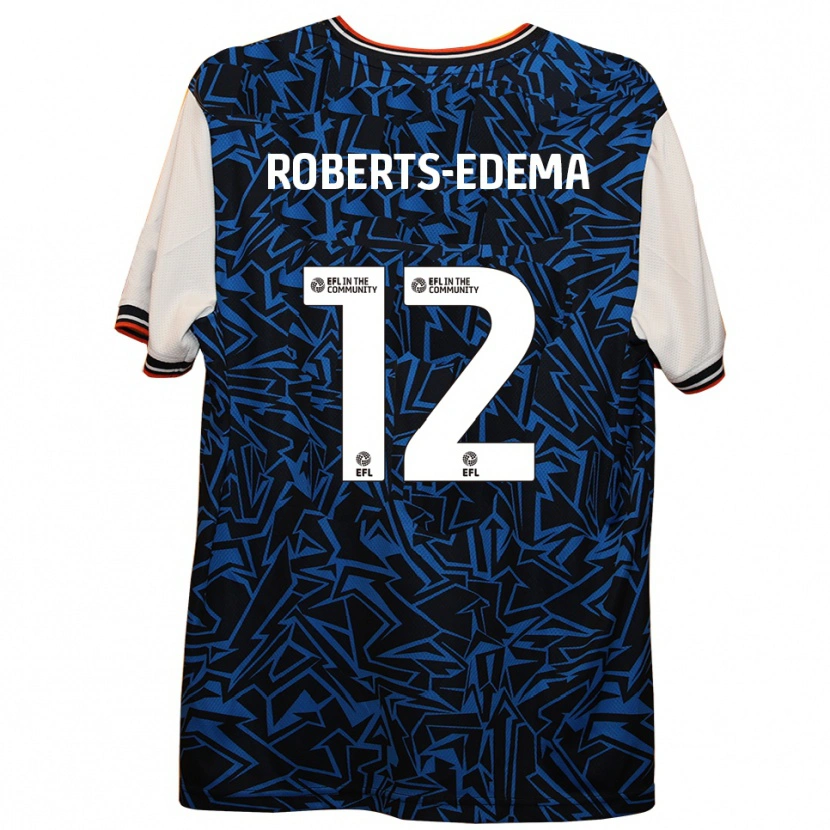 Danxen Herren Kyron Roberts-Edema #12 Blau Schwarz Weiß Auswärtstrikot Trikot 2025/26 T-Shirt Schweiz