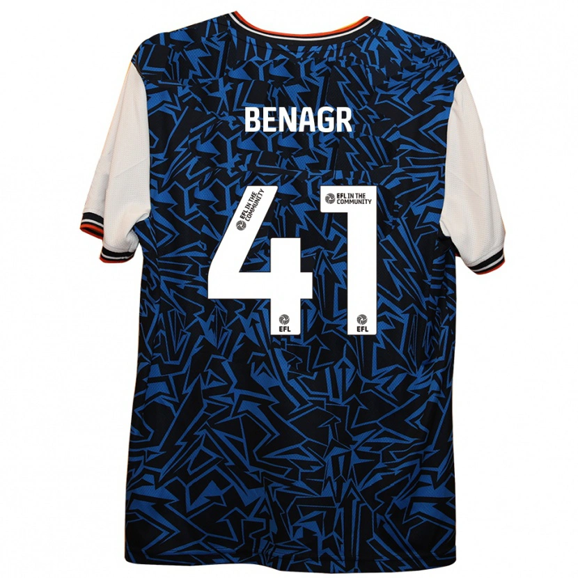 Danxen Herren Benedict Benagr #41 Blau Schwarz Weiß Auswärtstrikot Trikot 2025/26 T-Shirt Schweiz