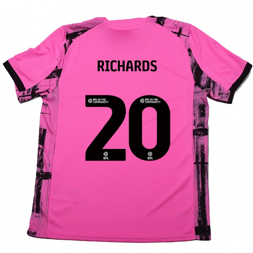 Danxen Herren Mia Richards #20 Rosenrot Schwarz Auswärtstrikot Trikot 2025/26 T-Shirt Schweiz