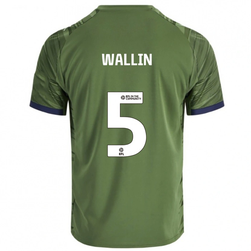 Danxen Herren Oscar Wallin #5 Grün Weiß Auswärtstrikot Trikot 2025/26 T-Shirt Schweiz