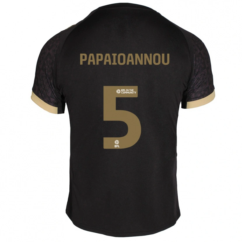 Danxen Herren Panagiota Papaioannou #5 Schwarz Gold Auswärtstrikot Trikot 2025/26 T-Shirt Schweiz