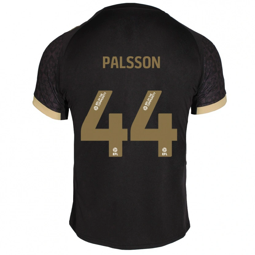 Danxen Herren Victor Pálsson #44 Schwarz Gold Auswärtstrikot Trikot 2025/26 T-Shirt Schweiz