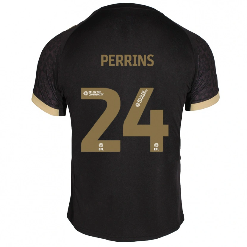 Danxen Herren Grace Perrins #24 Schwarz Gold Auswärtstrikot Trikot 2025/26 T-Shirt Schweiz